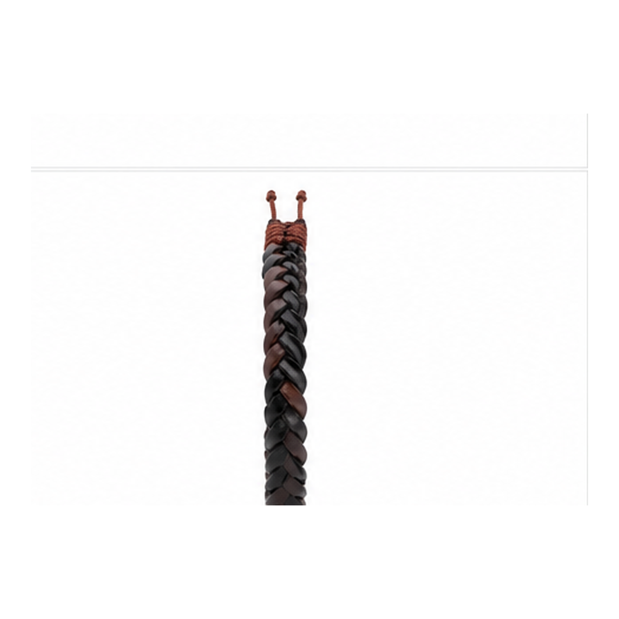 Dual-Tone Braided Adjustable Leather Bracelet for Men | Handmade Black & Brown Bracelet