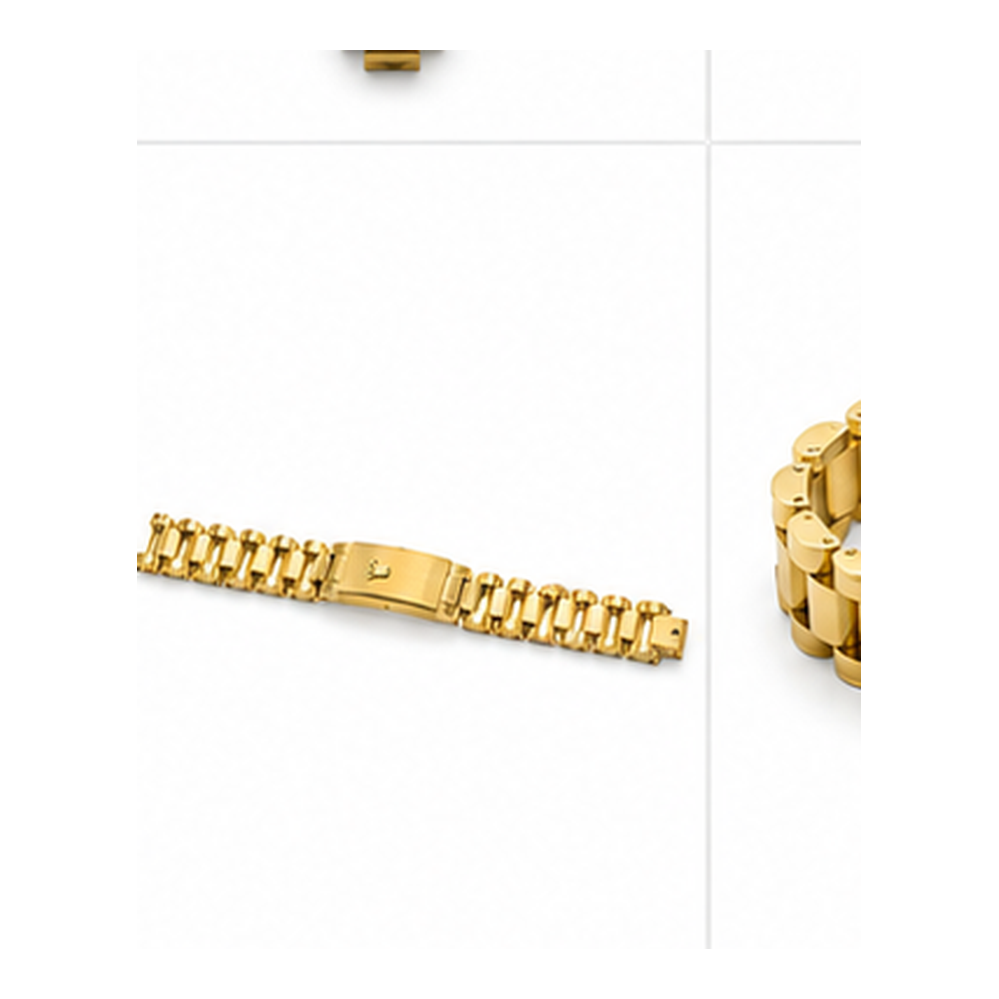 Gold-Tone Stainless Steel Link Bracelet for Men