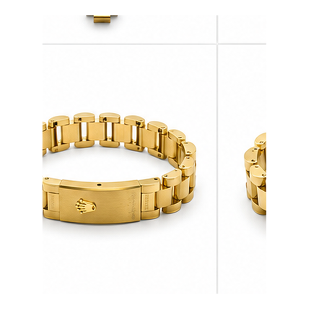 Gold-Tone Stainless Steel Link Bracelet for Men
