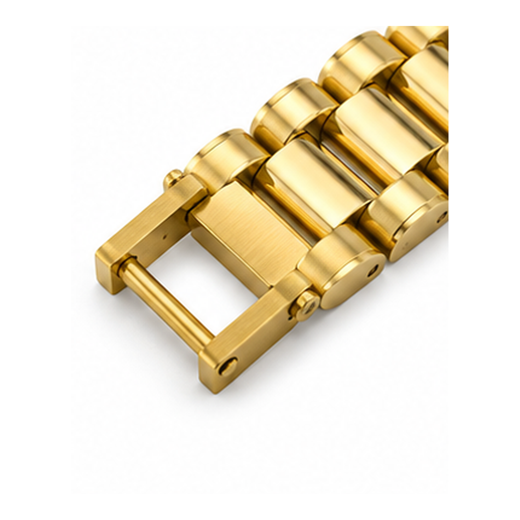 Gold-Tone Stainless Steel Link Bracelet for Men