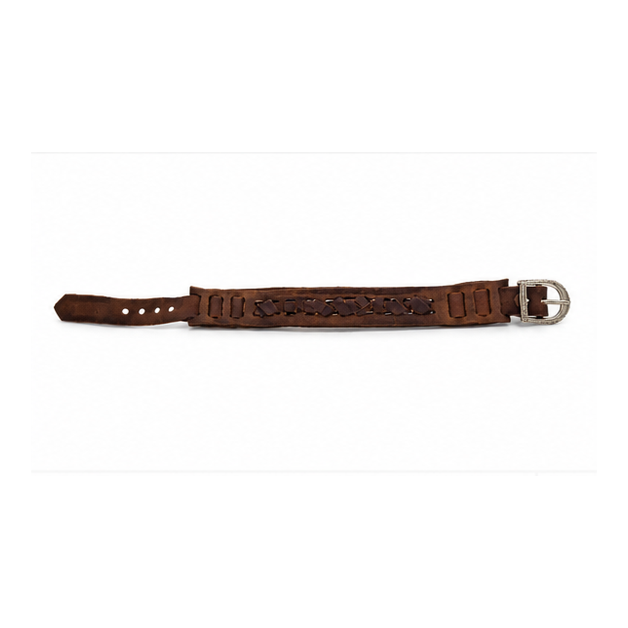 Handcrafted Braided Genuine Leather Cuff Bracelet for Men | Vintage Brown Wristband