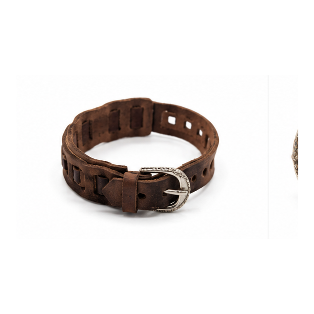 Handcrafted Braided Genuine Leather Cuff Bracelet for Men | Vintage Brown Wristband