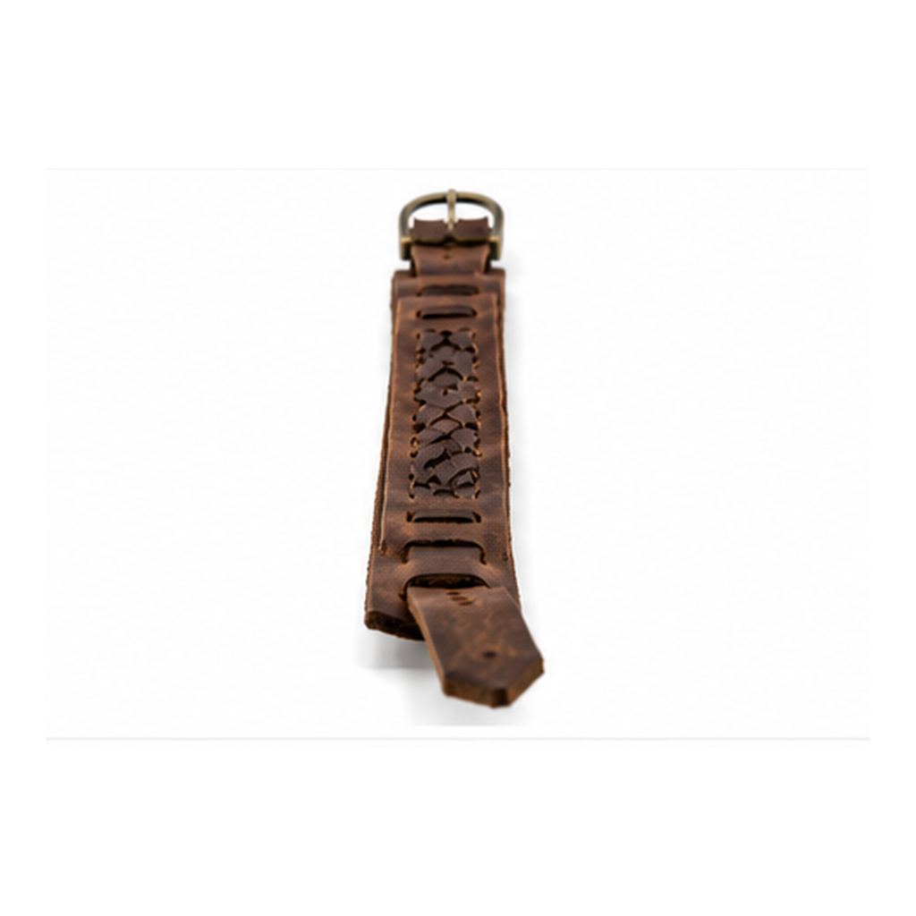Vintage Braided Genuine Leather Cuff Bracelet for Men | Adjustable Brown Leather Wristband