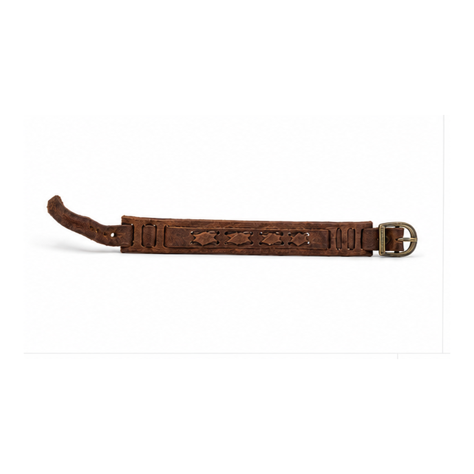 Heritage Woven Leather Bracelet for Men | Genuine Vintage Brown Leather Cuff