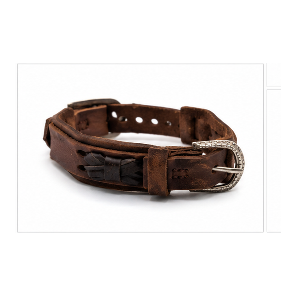 Handcrafted Vintage Braided Leather Bracelet for Men | Genuine Leather Wristband