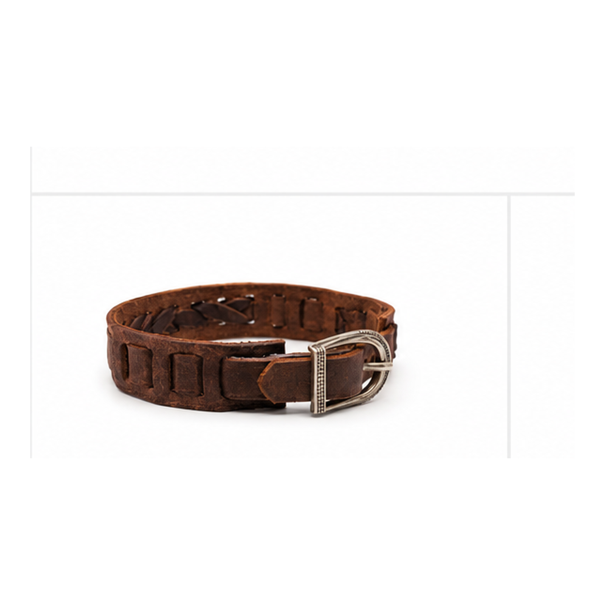 Rustic Brown Leather Bracelet for Men | Vintage Stud Handmade Leather Cuff