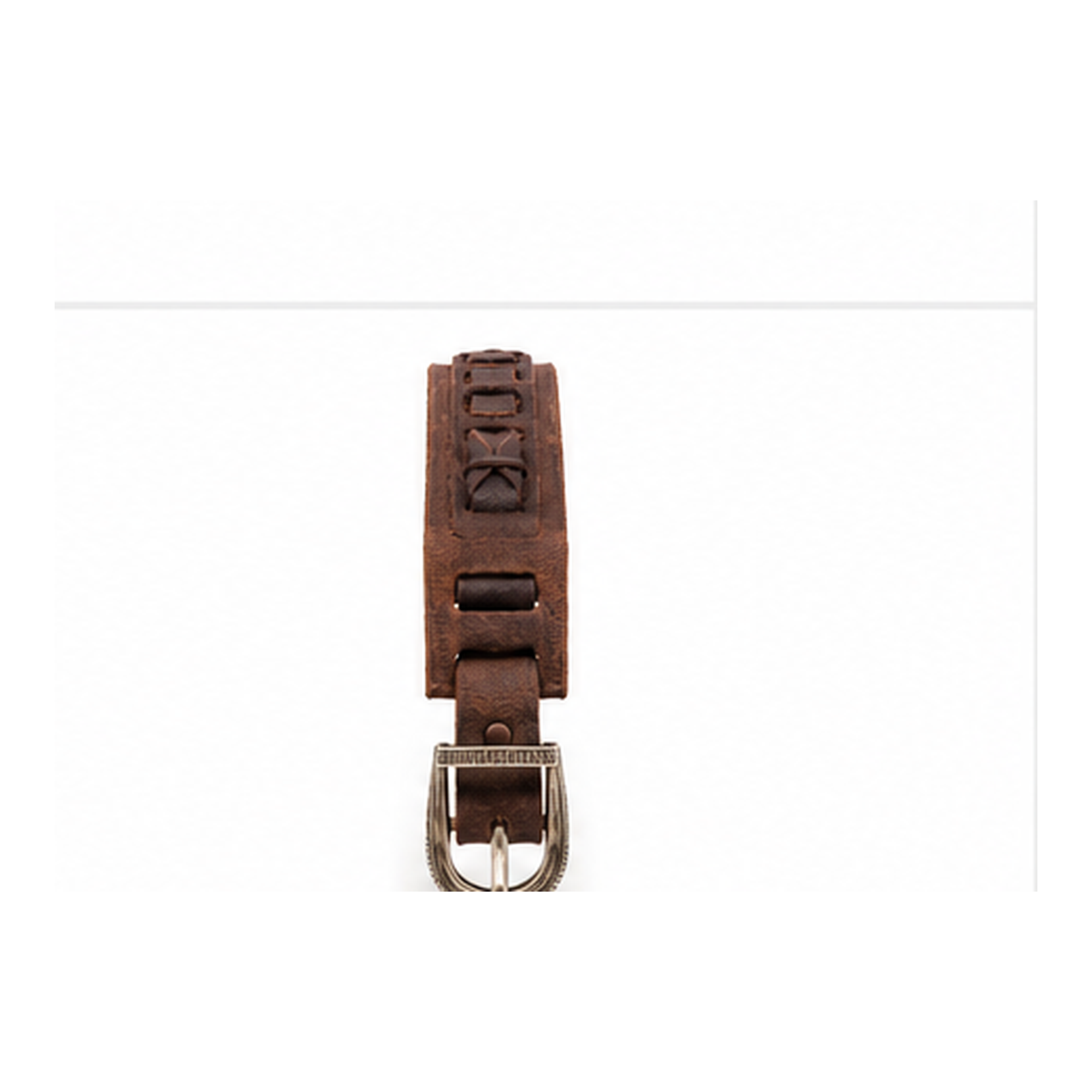 Rustic Brown Leather Bracelet for Men | Vintage Stud Handmade Leather Cuff