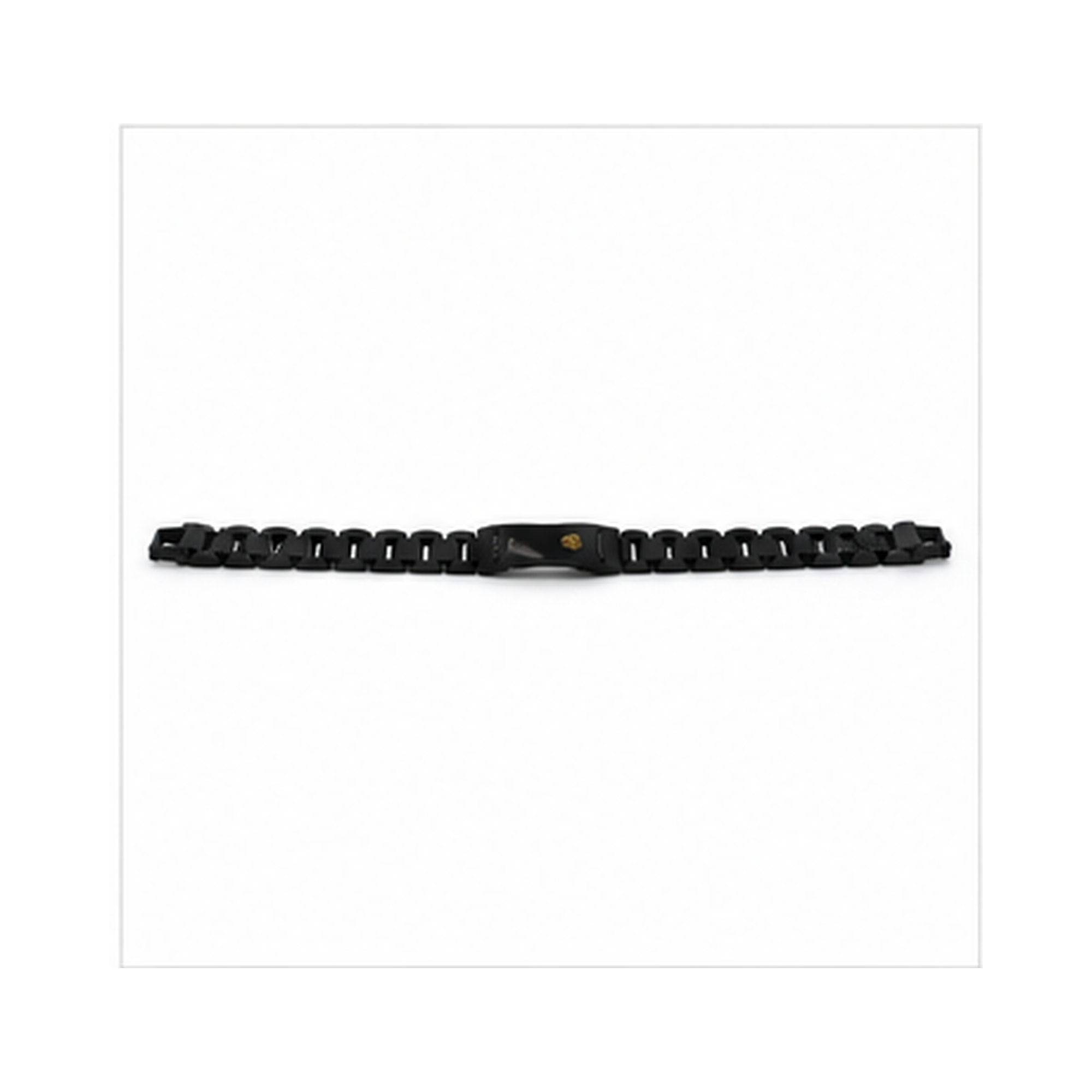 Luxury Black Stainless Steel Link Bracelet for Men