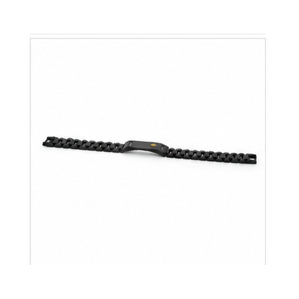 Luxury Black Stainless Steel Link Bracelet for Men