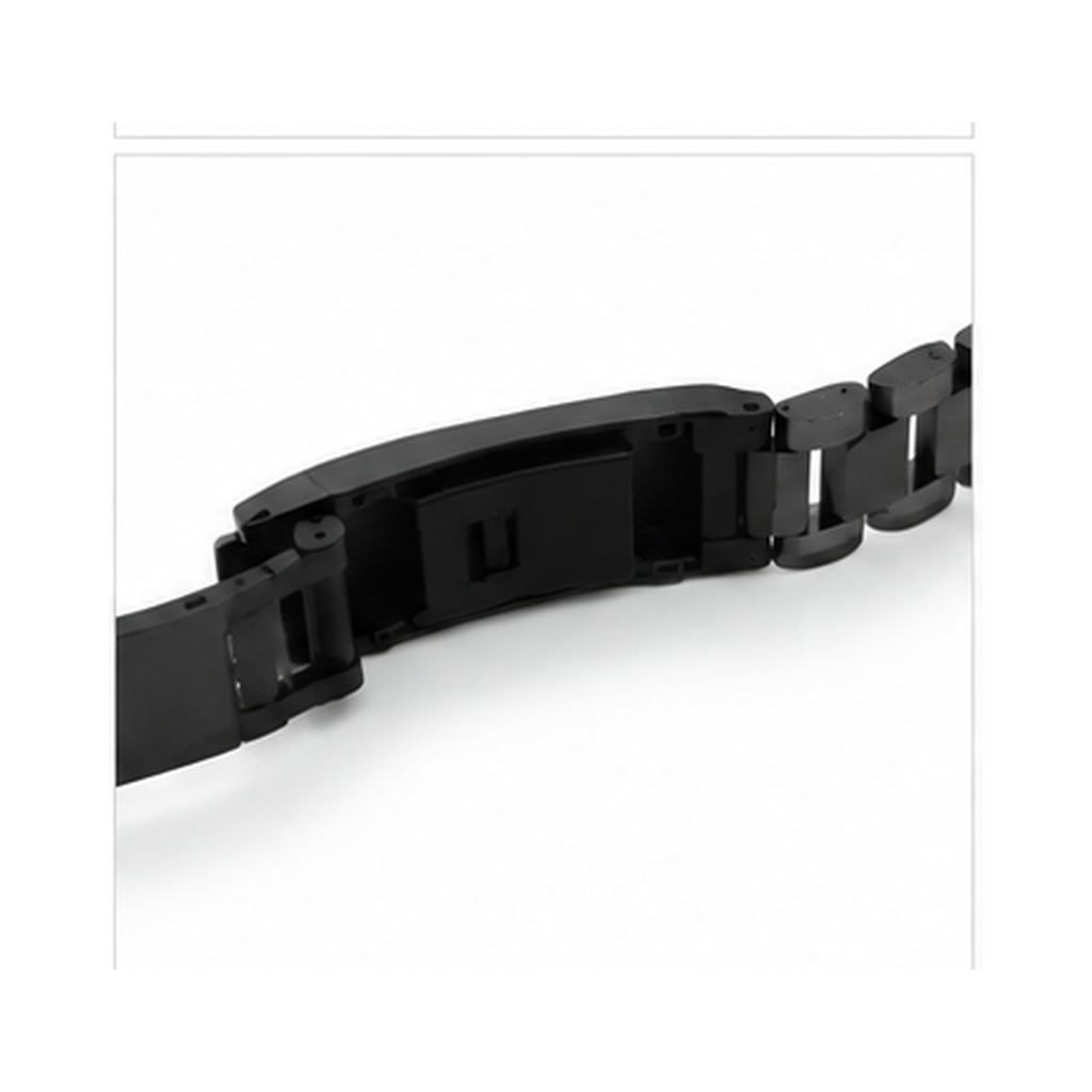 Luxury Black Stainless Steel Link Bracelet for Men