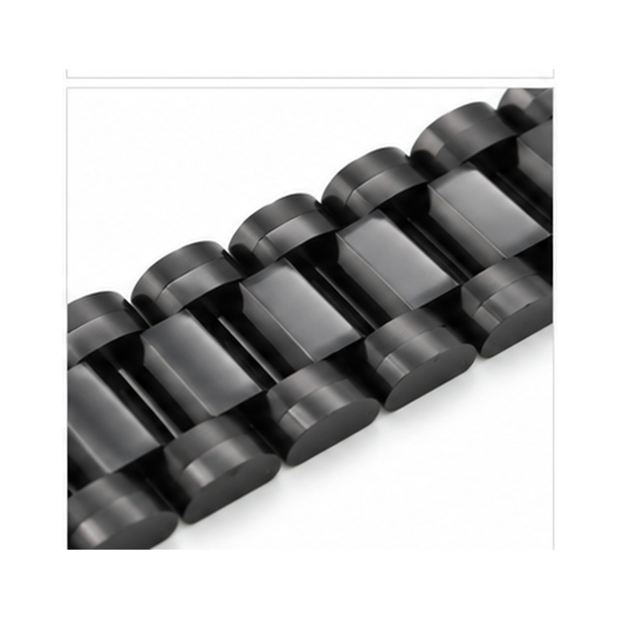 Luxury Black Stainless Steel Link Bracelet for Men