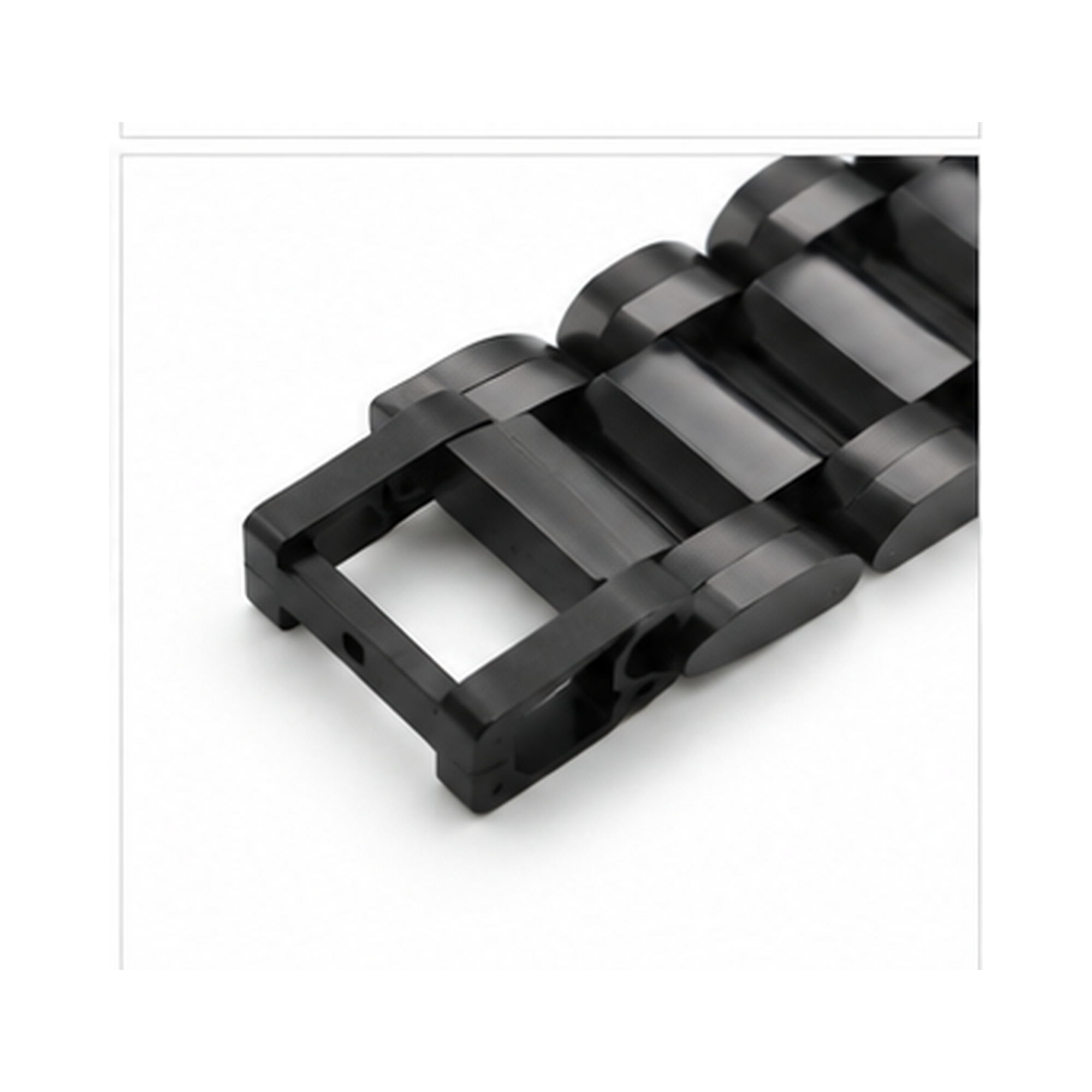 Luxury Black Stainless Steel Link Bracelet for Men