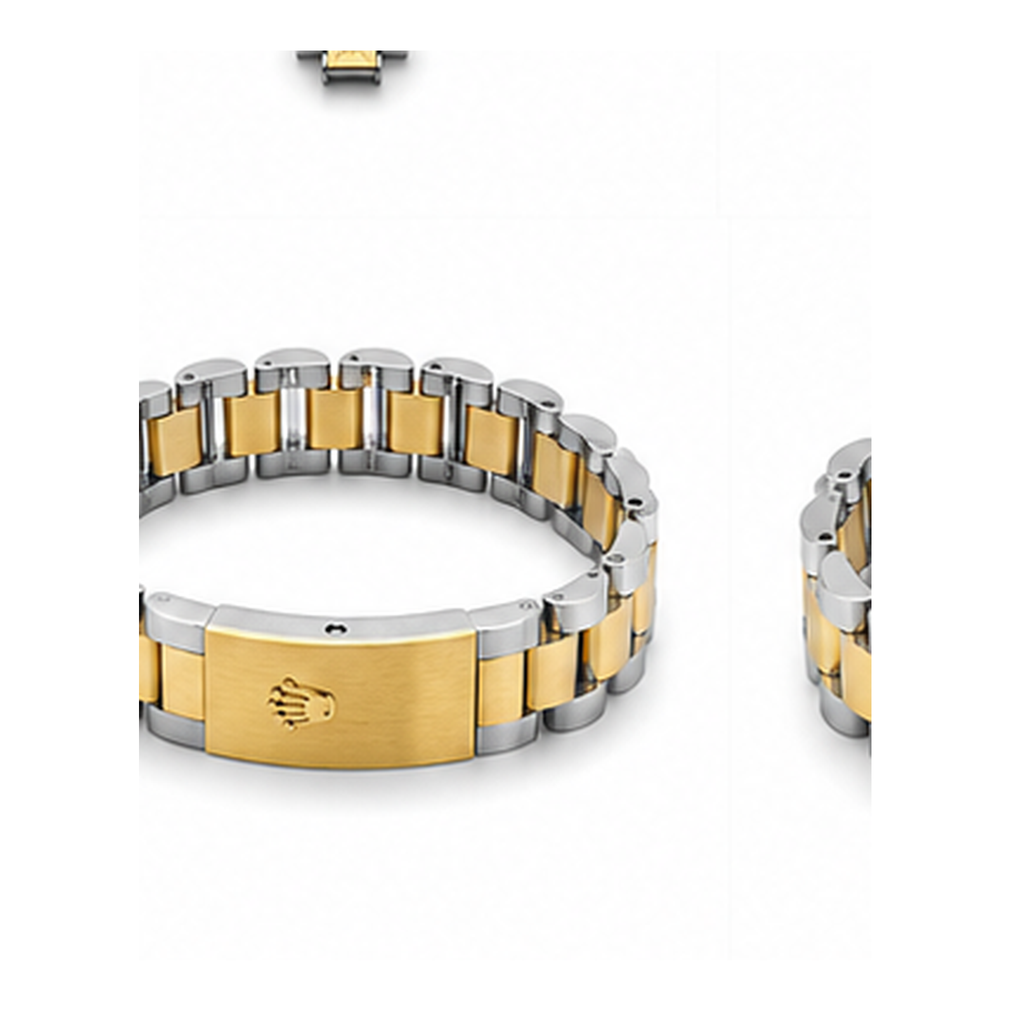 Two-Tone Stainless Steel Link Bracelet for Men | Silver & Gold Men's Bracelet