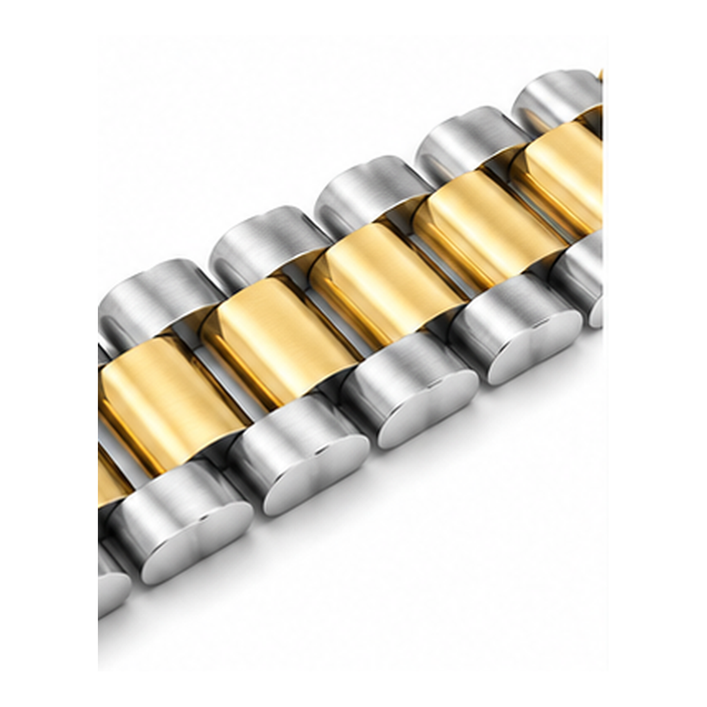 Two-Tone Stainless Steel Link Bracelet for Men | Silver & Gold Men's Bracelet
