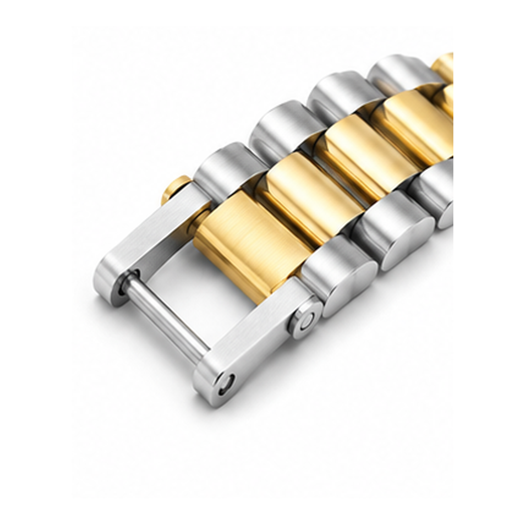 Two-Tone Stainless Steel Link Bracelet for Men | Silver & Gold Men's Bracelet