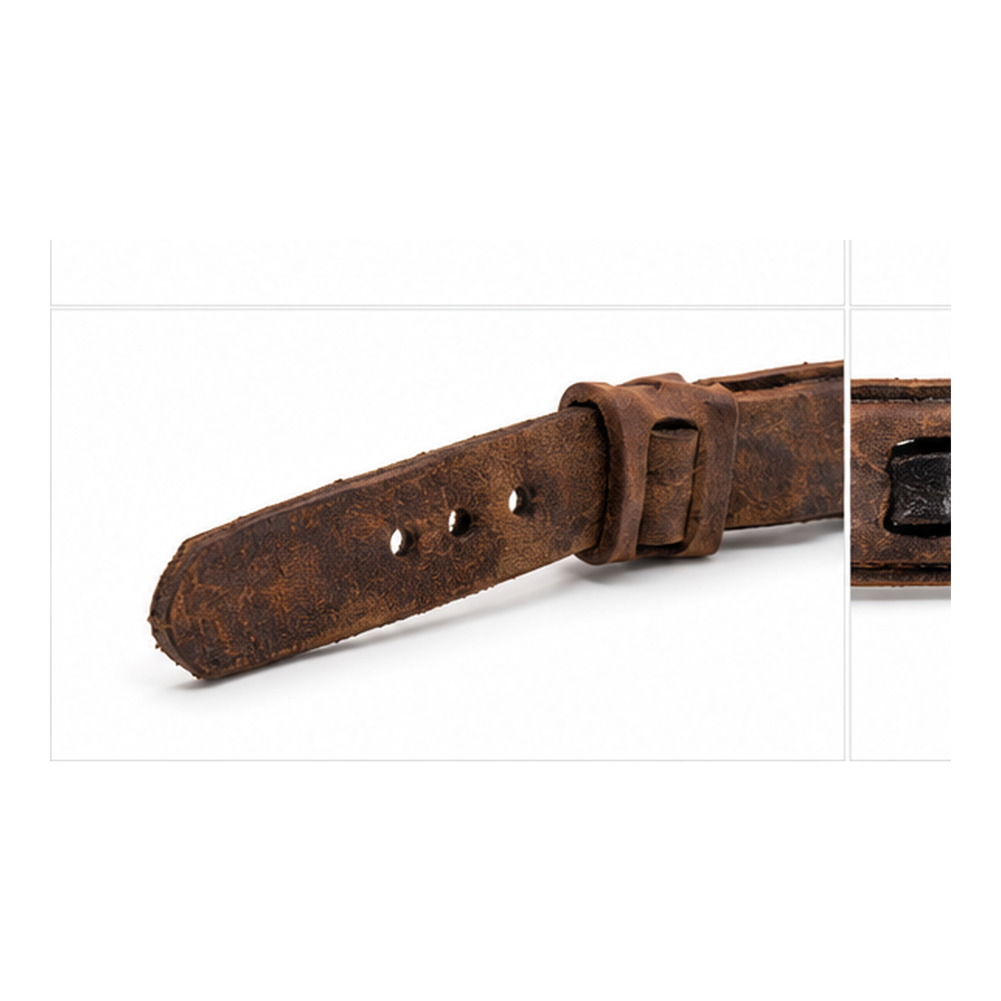 Vintage Brown Leather Bracelet with Black Studs | Adjustable Men's Leather Bracelet