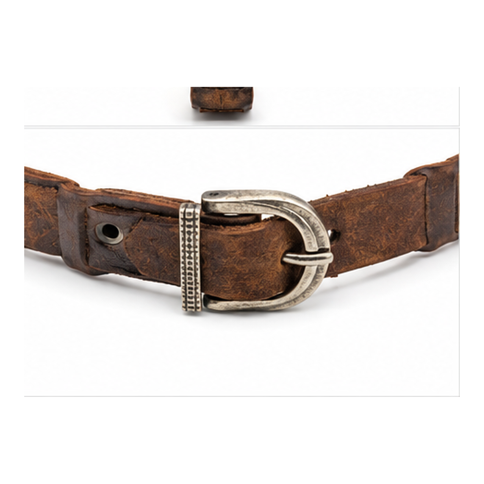 Vintage Brown Leather Bracelet with Black Studs | Adjustable Men's Leather Bracelet