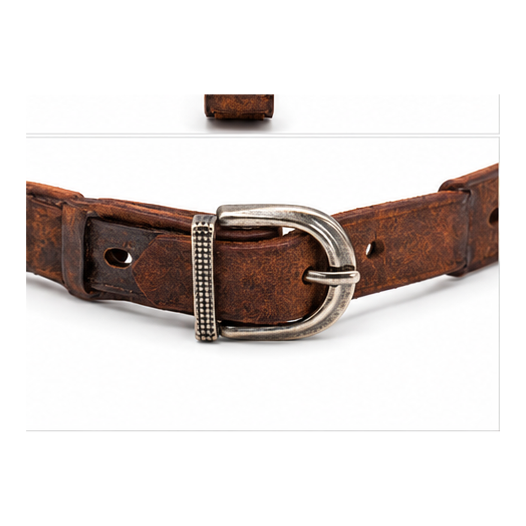 Rustic Brown Leather Bracelet with Black Studs | Adjustable Men's Leather Bracelet